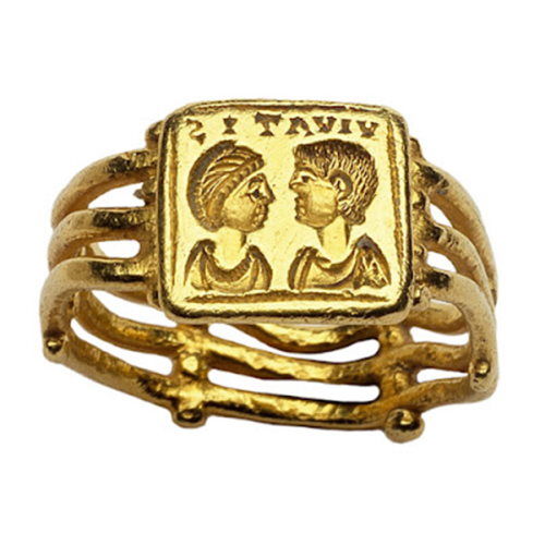 bague mariage romaine en or 